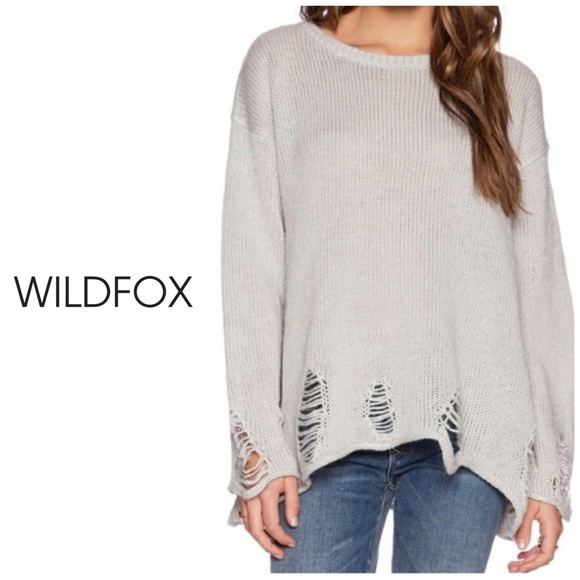 Wildfox Sweaters - Wildfox white label distressed sweater- oversize